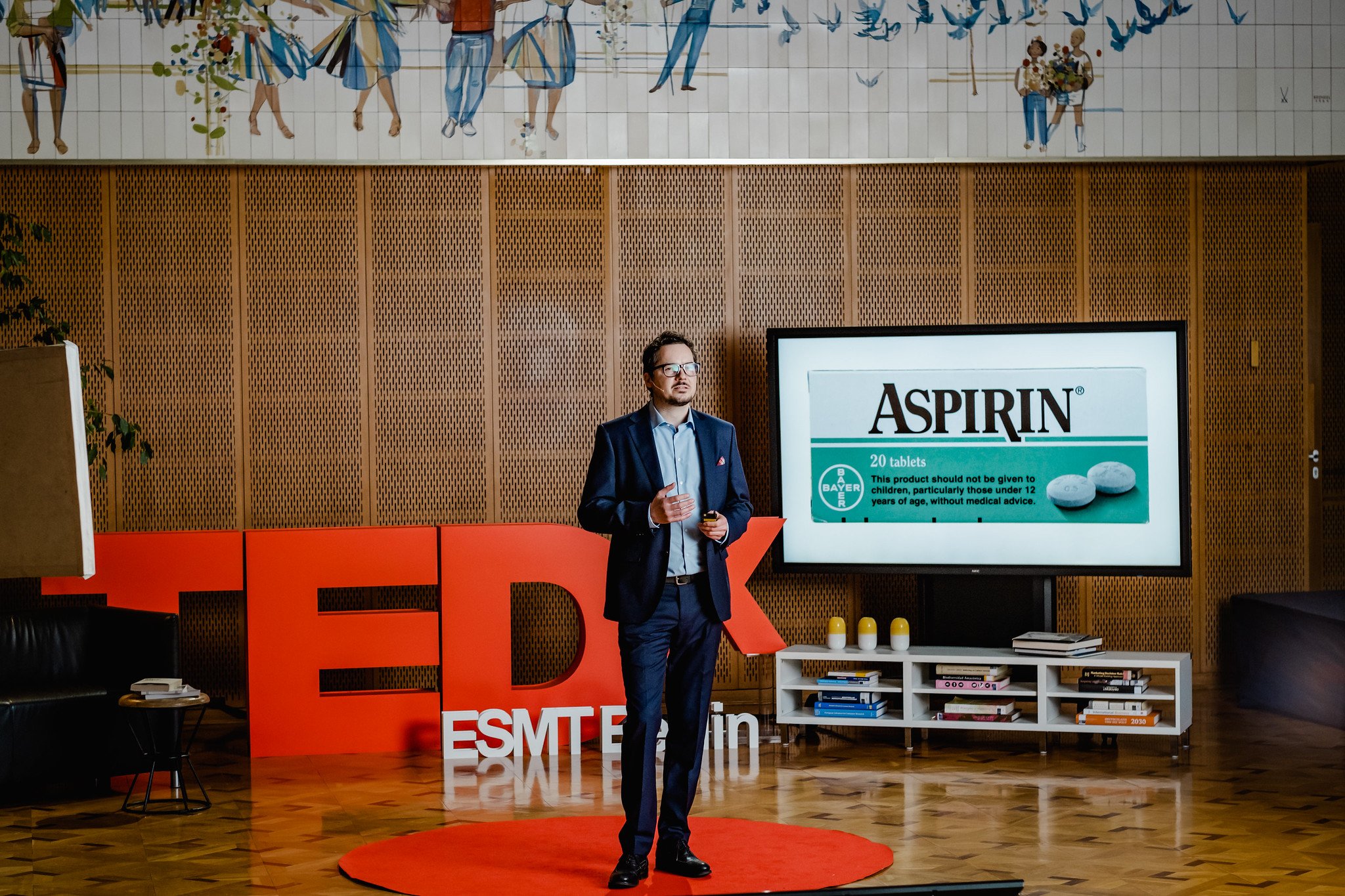 Stefan Wagner speaking at TEDx event at ESMT Berlin 