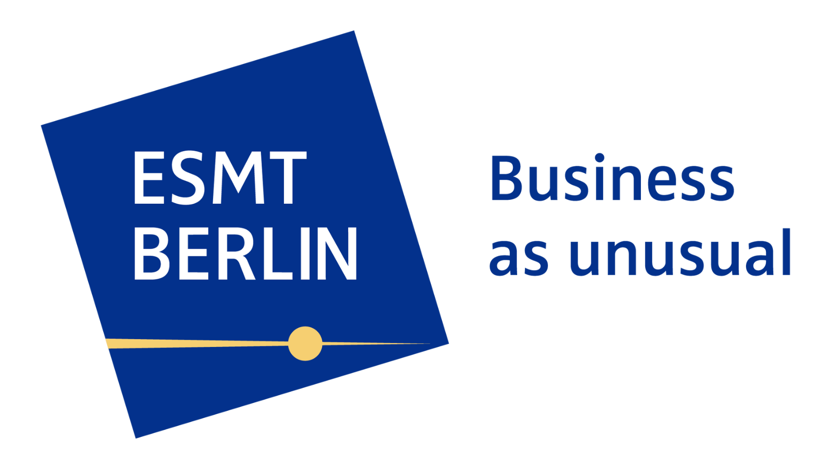 ESMT brand design saying business as unusual
