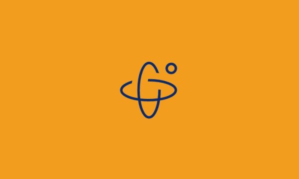 symbol representing the future on orange background